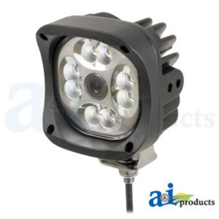 A & I PRODUCTS Work Lamp W/ Camera, LED, Flood, Square 6" x6" x4" A-WL89CC